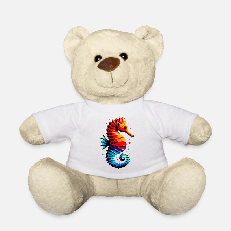 Seepferdchen - Teddy - Weiß