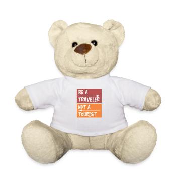 Sei ein Reisender, kein Tourist - Teddy - Weiß - Vorne