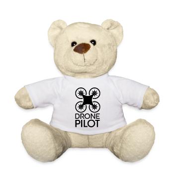Drone Pilot Flug lustige Sprüche fliegen Symbol - Teddy - Weiß - Vorne