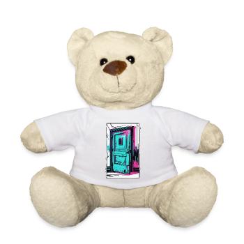 Door / Entrance / Lock / Gate / Front Door / Design - Teddy Bear - white - Front