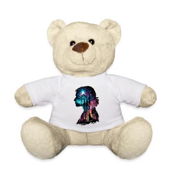 Silhouette / Wald / Porträt / Bäume / Person - Teddy - Weiß - Vorne