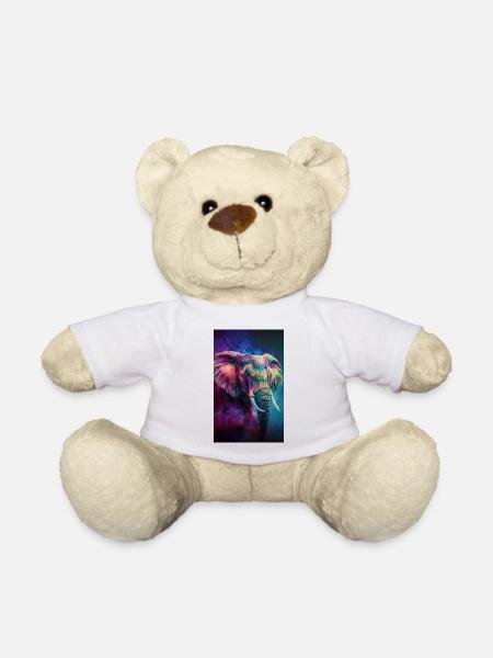 Elefanten Portrait - Teddy - Weiß