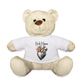 Herz / Muttertag / Liebe / Feiertage / Love - Teddy - Weiß - Vorne