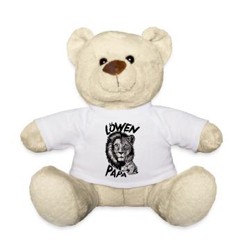 Löwenpapa Vatertagsgeschenk Vatertag - Teddy - Weiß - Vorne