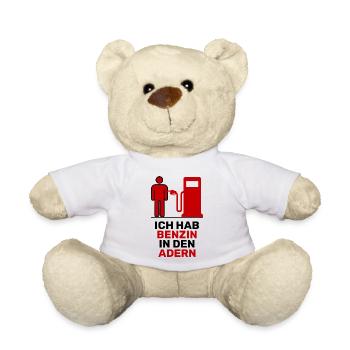 Benzin Statement Tanken Tankstelle Energiespeicher - Teddy - Weiß - Vorne