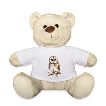 Aquarell Baby Eule erobert Herzen - Teddy - Weiß - Vorne