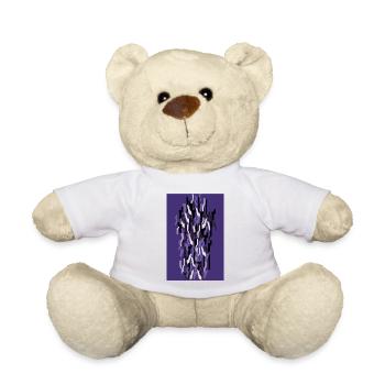 Camouflage Kunst Lila Gaming - Teddy - Weiß - Vorne