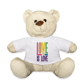 LGBTQ Pride Month - Love is Love - Teddy Bear - white - Front