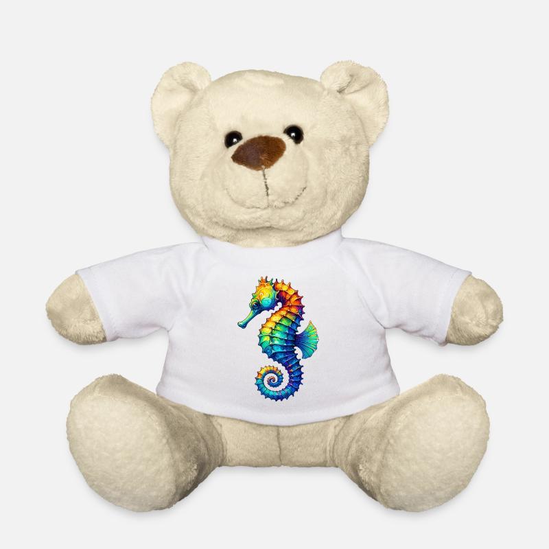 Seepferdchen - Teddy - Weiß
