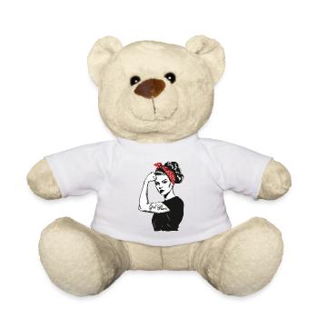 Girl Power Girl Power Grl Pwr Woman Girl Retro - Teddy Bear - white - Front