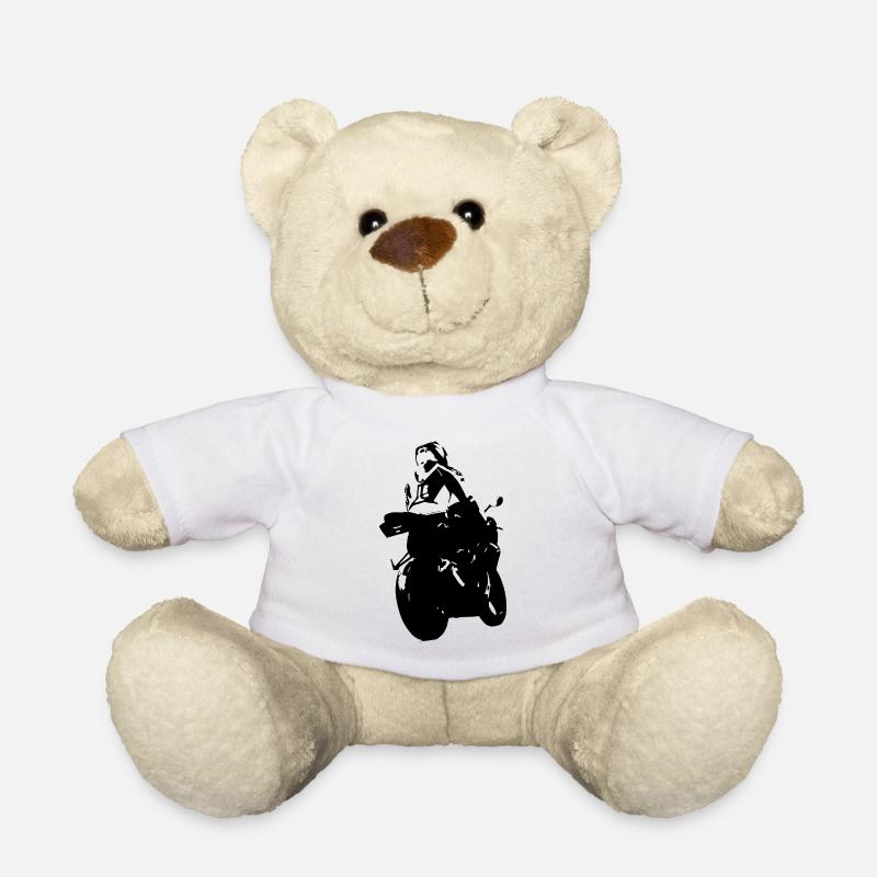 Motorradfahrer - Teddy - Weiß