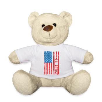 USA Artist Lil Artist Cool Flag Gift Idea - Teddy - Weiß - Vorne