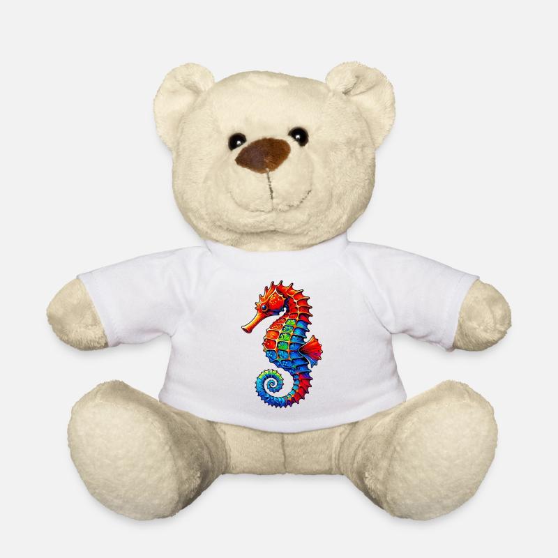Seepferdchen - Teddy - Weiß