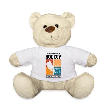Life is better with Hockey - Teddy - Weiß - Vorne