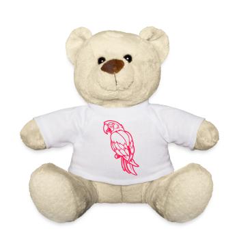 Parrot Animal Comic - Teddy Bear - white - Front