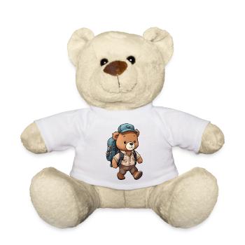 Ours de randonnée kawaii mignon - Nounours - blanc - Devant