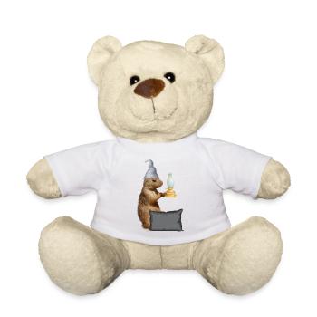 Eichhörnchen mit Lampe und Kissen - Teddy - Weiß - Vorne