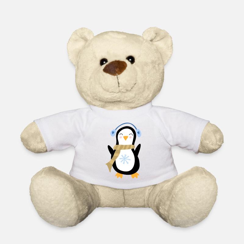 Winter Pinguin - Teddy - Weiß