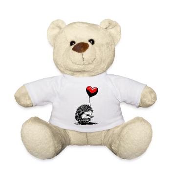 Igel mit Herz Luftballon - Heartful Creatures - Teddy - Weiß - Vorne