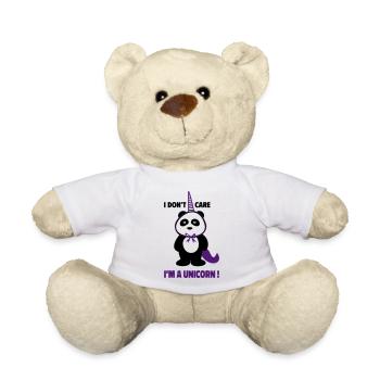Panda as a unicorn,Funny gift for kids - Teddy Bear - white - Front
