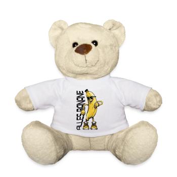 Lustiger Bananen-Charakter mit Sonnenbrille - Teddy - Weiß - Vorne