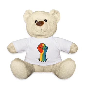Regenbogenfaust PRO DIVERS | LGBTQR+ - Teddy - Weiß - Vorne