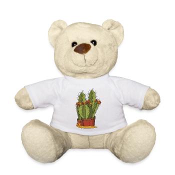 Flowers - Teddy Bear - white - Front
