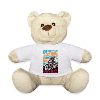 Lebendiges Grandma Bicycle Adventure Design - Teddy - Weiß - Vorne