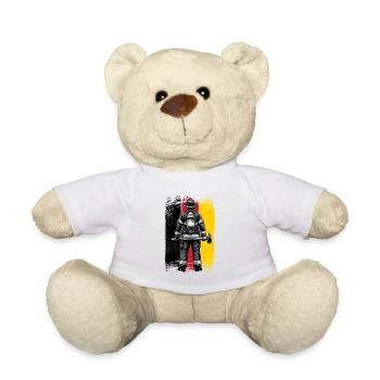 Drapeau des pompiers de l’Allemagne - Nounours - blanc - Devant