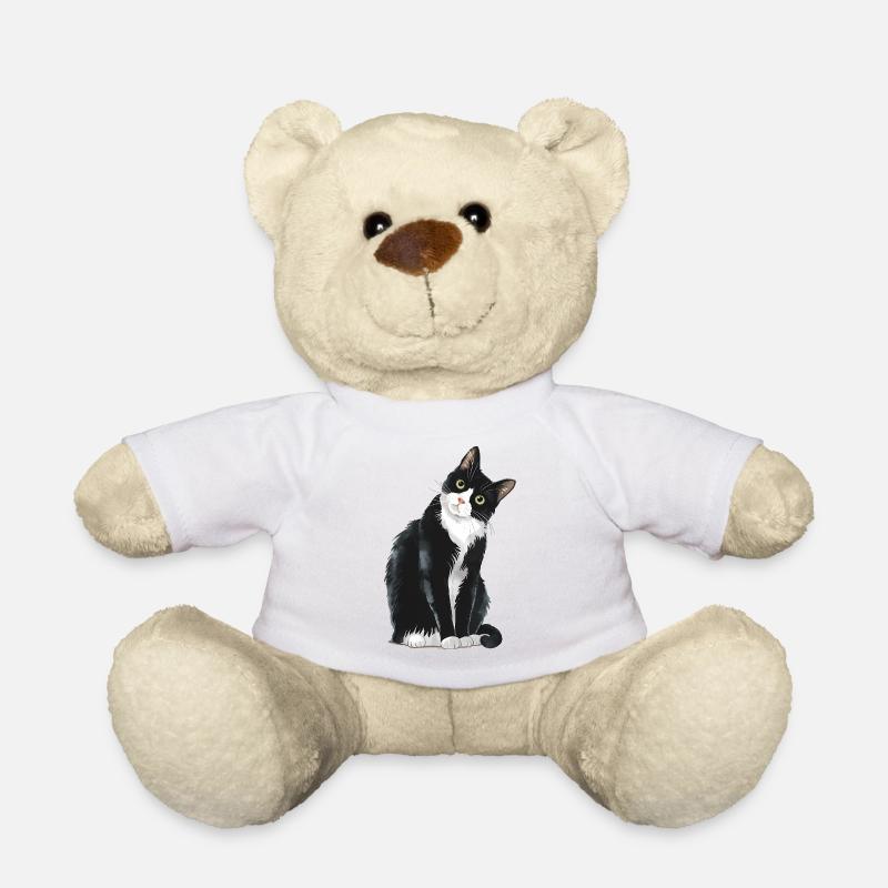 Schwarz-weiße Katze - Teddy - Weiß