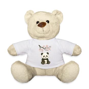 Panda, Panda Ours, Japonais, Cerisier en fleurs - Nounours - blanc - Devant