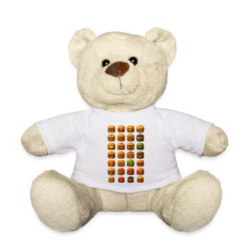 Diverse burger designs for food lovers - Teddy Bear - white - Front