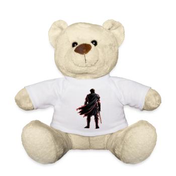 Epische Krieger-Silhouettenkunst - Teddy - Weiß - Vorne