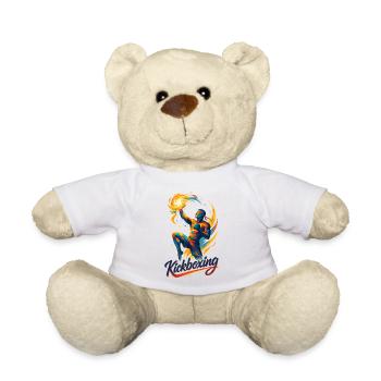 Kickboxen Boxer Kämpfer dynamisch Geschenk - Teddy - Weiß - Vorne