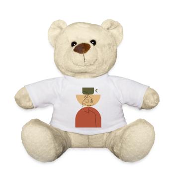 Abstrakt Kopf mit geometrischer Form - Teddy - Weiß - Vorne