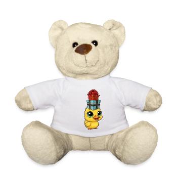 Lustige Weihnachtsente Balancieren Artist Cartoon - Teddy - Weiß - Vorne