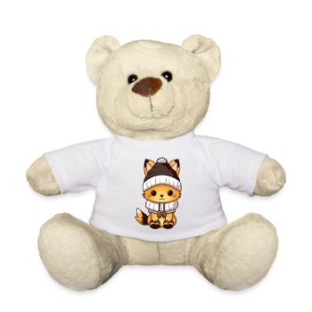 Fuchs Winter Tier Baby Comic - Teddy - Weiß - Vorne