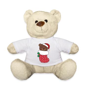 Ours mignons en chaussette de Noël pour ours de Noël - Nounours - blanc - Devant
