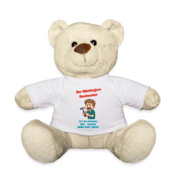La caricature comique de l’artisan en herbe - Nounours - blanc - Devant