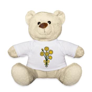 gelber Blumenstrauß - Teddy - Weiß - Vorne