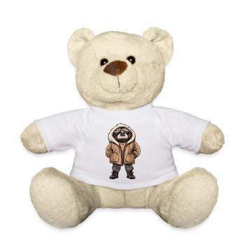 Faultier Cool Winter - Teddy - Weiß - Vorne