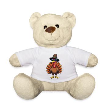 Thanksgiving Drôle Dinde de Thanksgiving - Nounours - blanc - Devant
