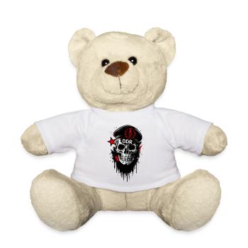 DDR Totenkopf Militär Stil - Teddy - Weiß - Vorne