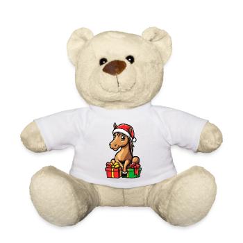Pferd Weihnachten Geschenke - Teddy - Weiß - Vorne