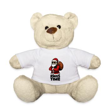Cooler Santa mit Geschenksack - Teddy - Weiß - Vorne