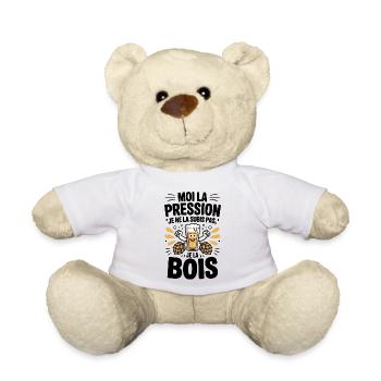 Bier vom Fass Hoppen-Lustrationsspaß - Teddy - Weiß - Vorne