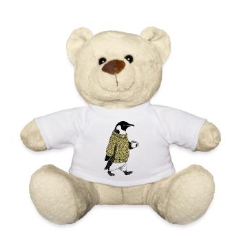 Coffee Penguin - Teddy Bear - white - Front