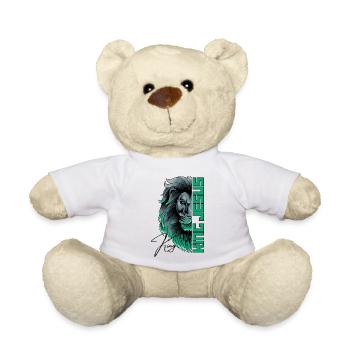 King Jesus - Lion of Judah - Christian - Teddy Bear - white - Front
