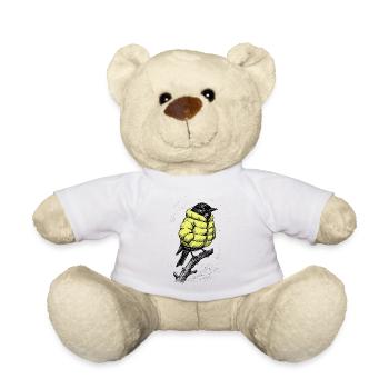 Winter Bird - Teddy Bear - white - Front