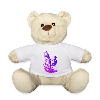 Clean Windsurfing Artwork for Windsurf - Teddy Bear - white - Front
